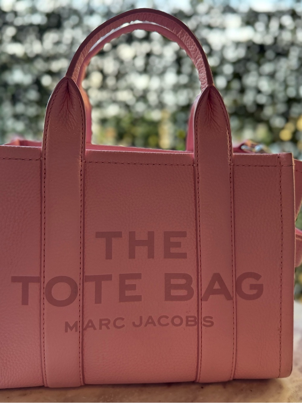 Marc Jacobs Pink Leather The Tote Bag - Picture 2 of 6